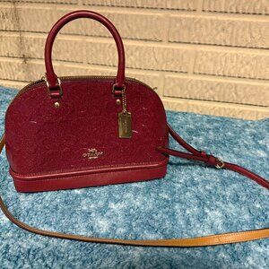 Coach Tote Embossed Leather Crossbody